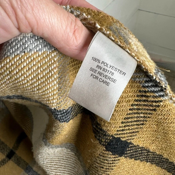 Workshop Plaid Oversized Shacket Jacket Brown Tan - Size XL - Picture 5 of 7